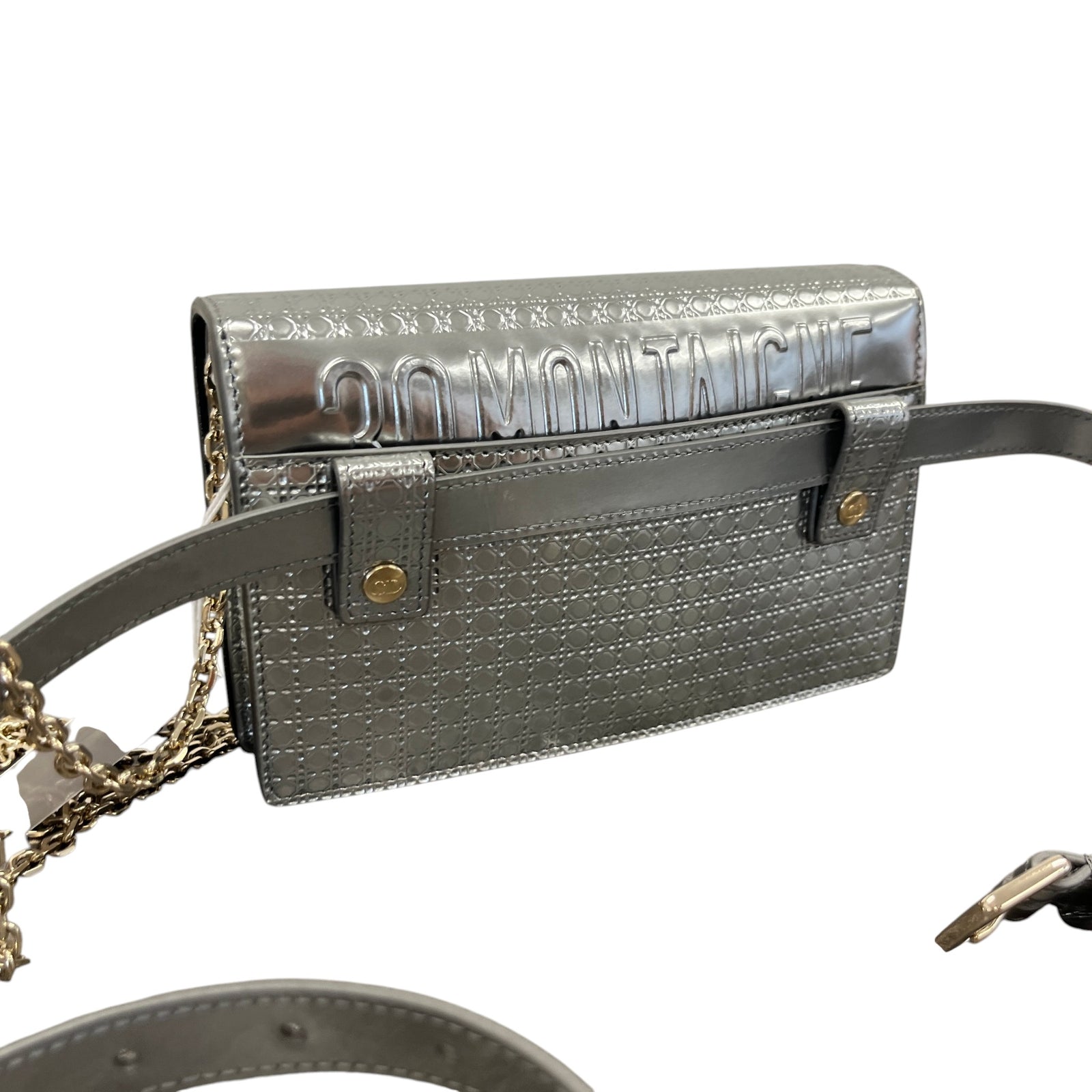 Dior Women's 30 Montaigne 2-in-1 Bag Silver - Photo 8