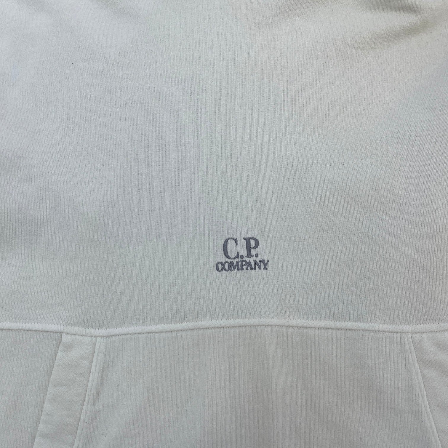 Men's Embroidered Logo Hoodie White Size XL - Photo 5