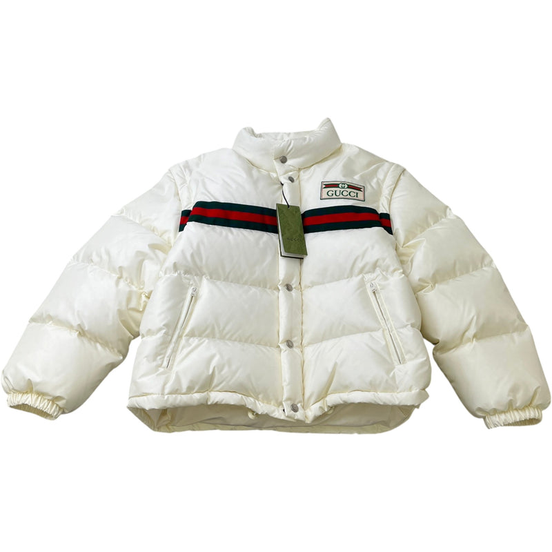 Women's Bomber Web Down Jacket White Size L / UK 12