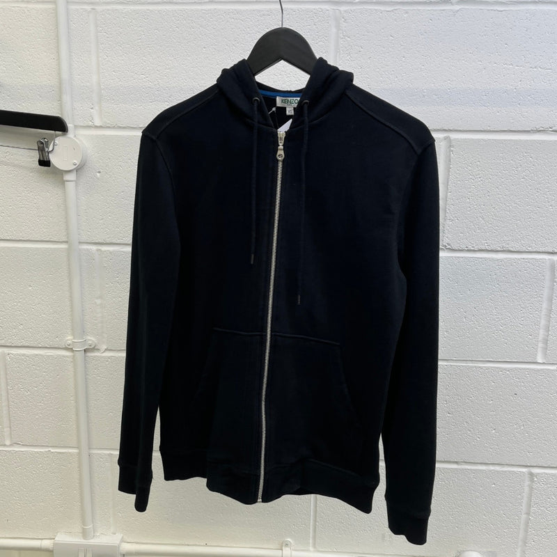 Men's Embroidered Tiger Hoodie Black Size XS