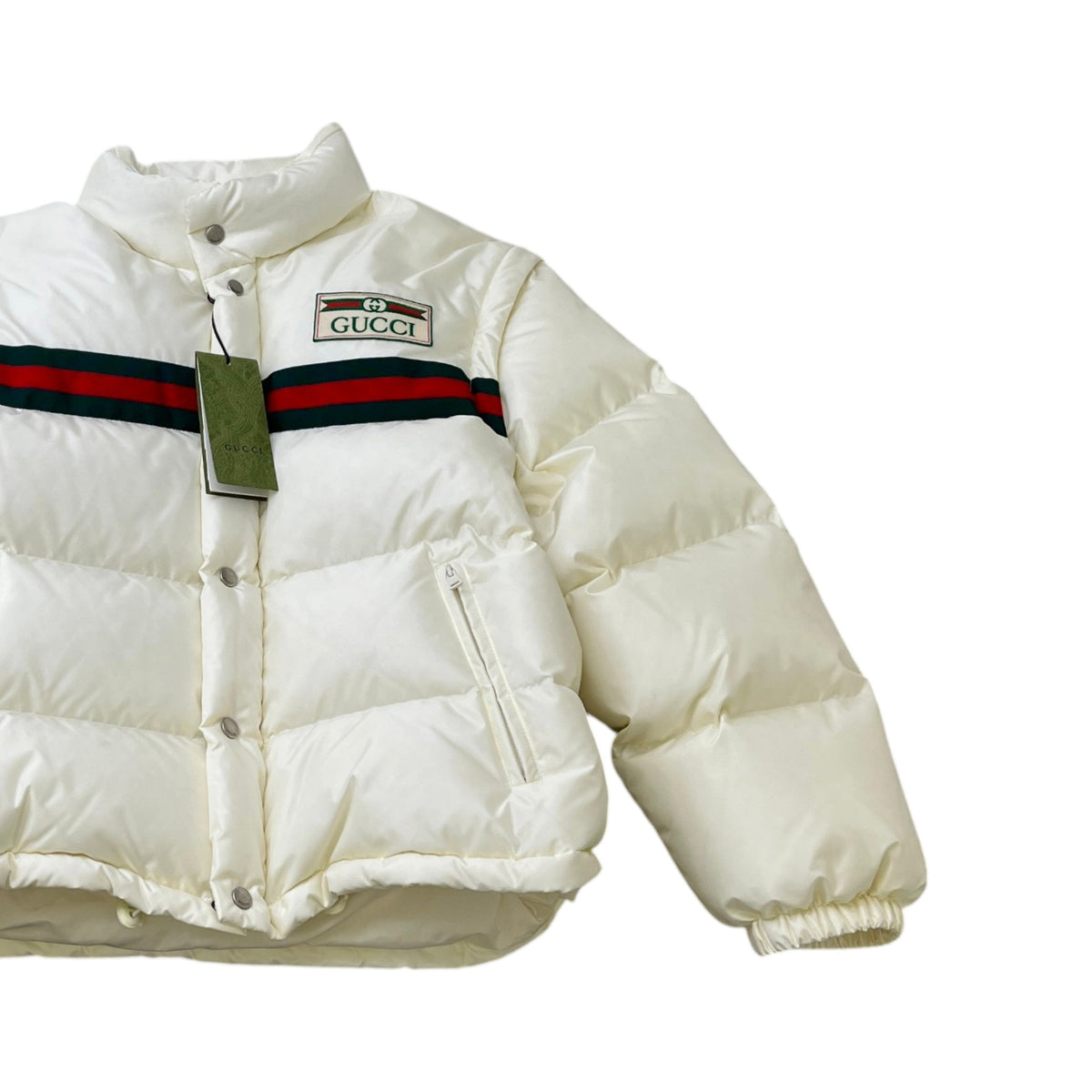 Women's Bomber Web Down Jacket White Size L / UK 12 - Photo 3