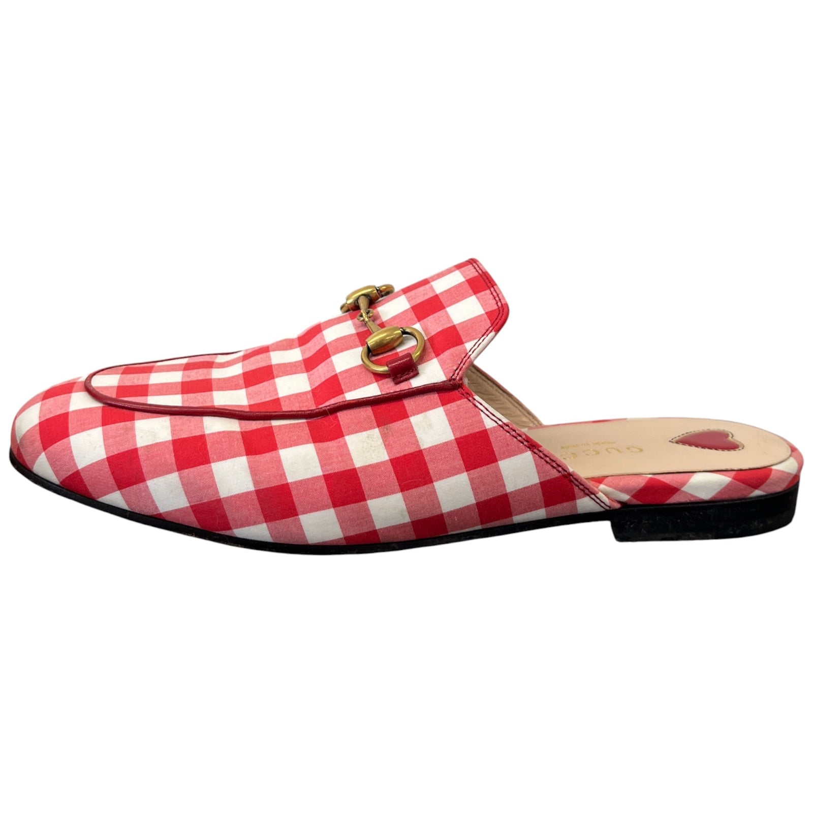 Women's Princetown Gingham Mules Red Size EU 36 / UK 3 - Photo 5