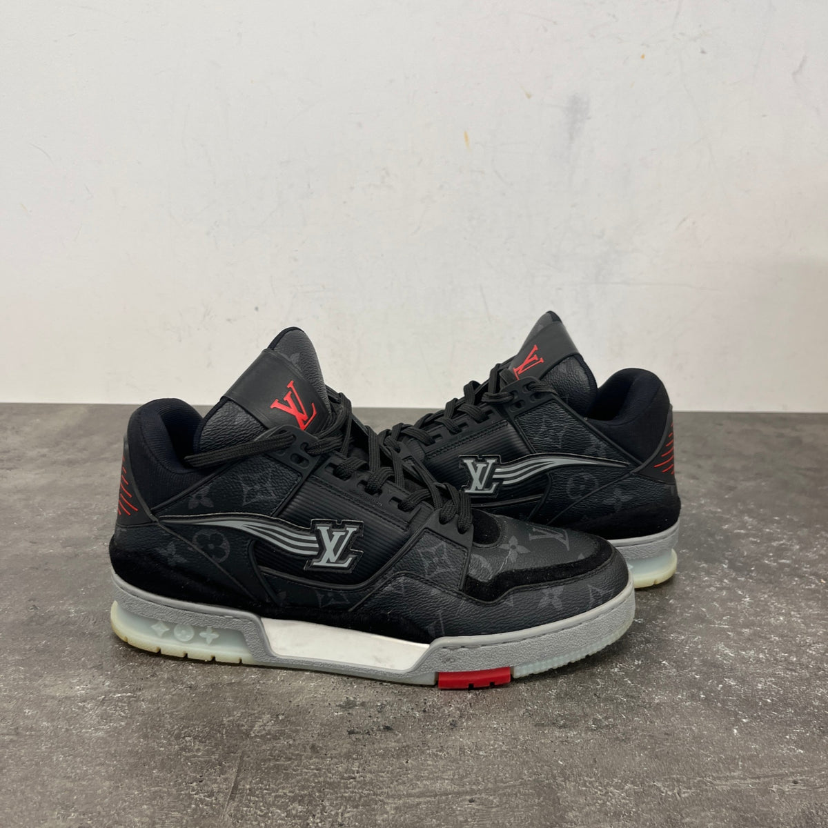 Men's LV Low Trainers Black Size UK 8 / EU 42 - Photo 10