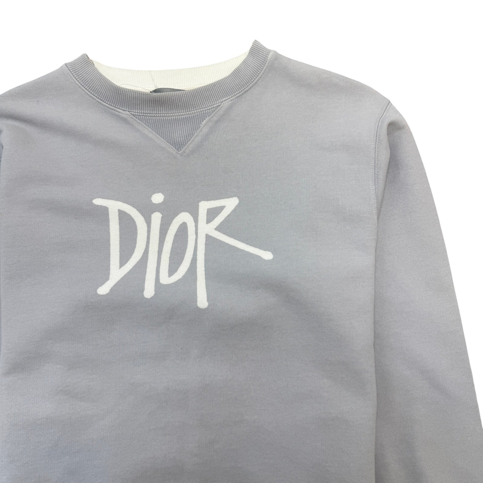 Men's X Shawn Stussy Graffiti Jumper Grey Size S - Photo 3