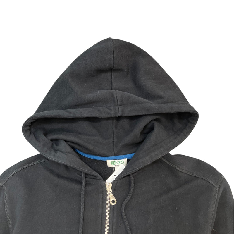 Men's Embroidered Tiger Hoodie Black Size XS