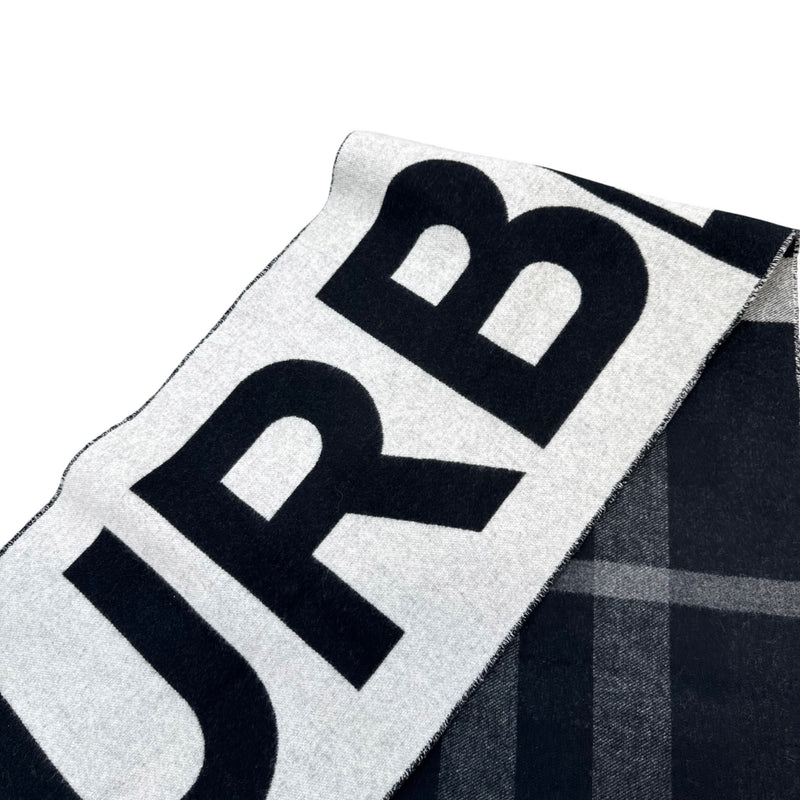 Women's Check Reversible Scarf Black