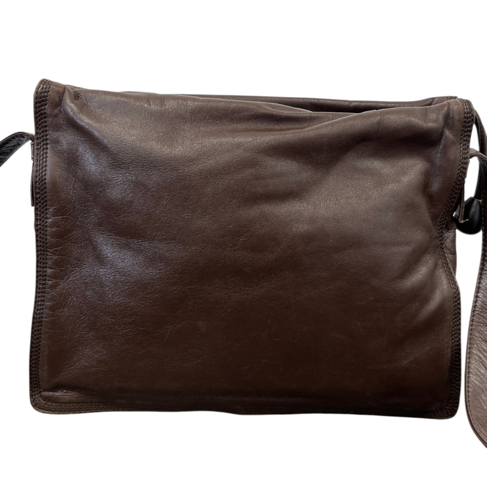 Women's Embossed Anagram Shoulder Bag Brown - Photo 3