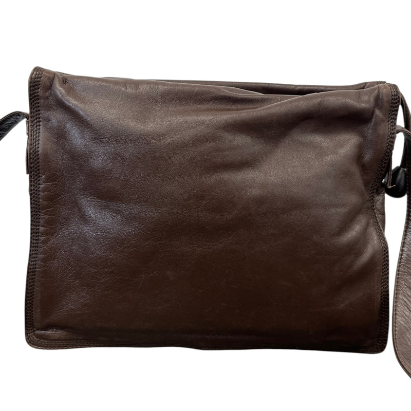 Women's Embossed Anagram Shoulder Bag Brown