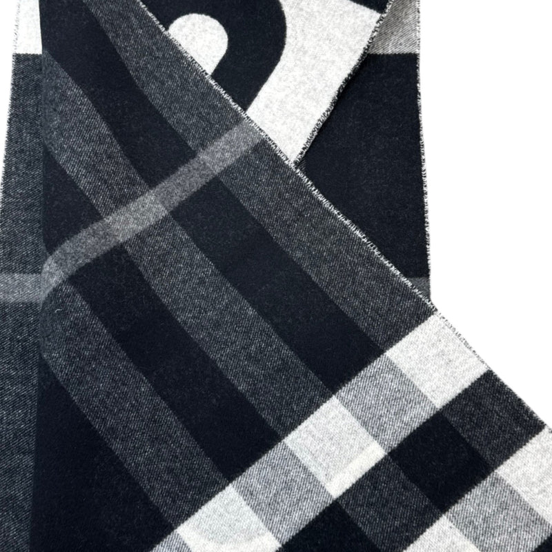Women's Check Reversible Scarf Black
