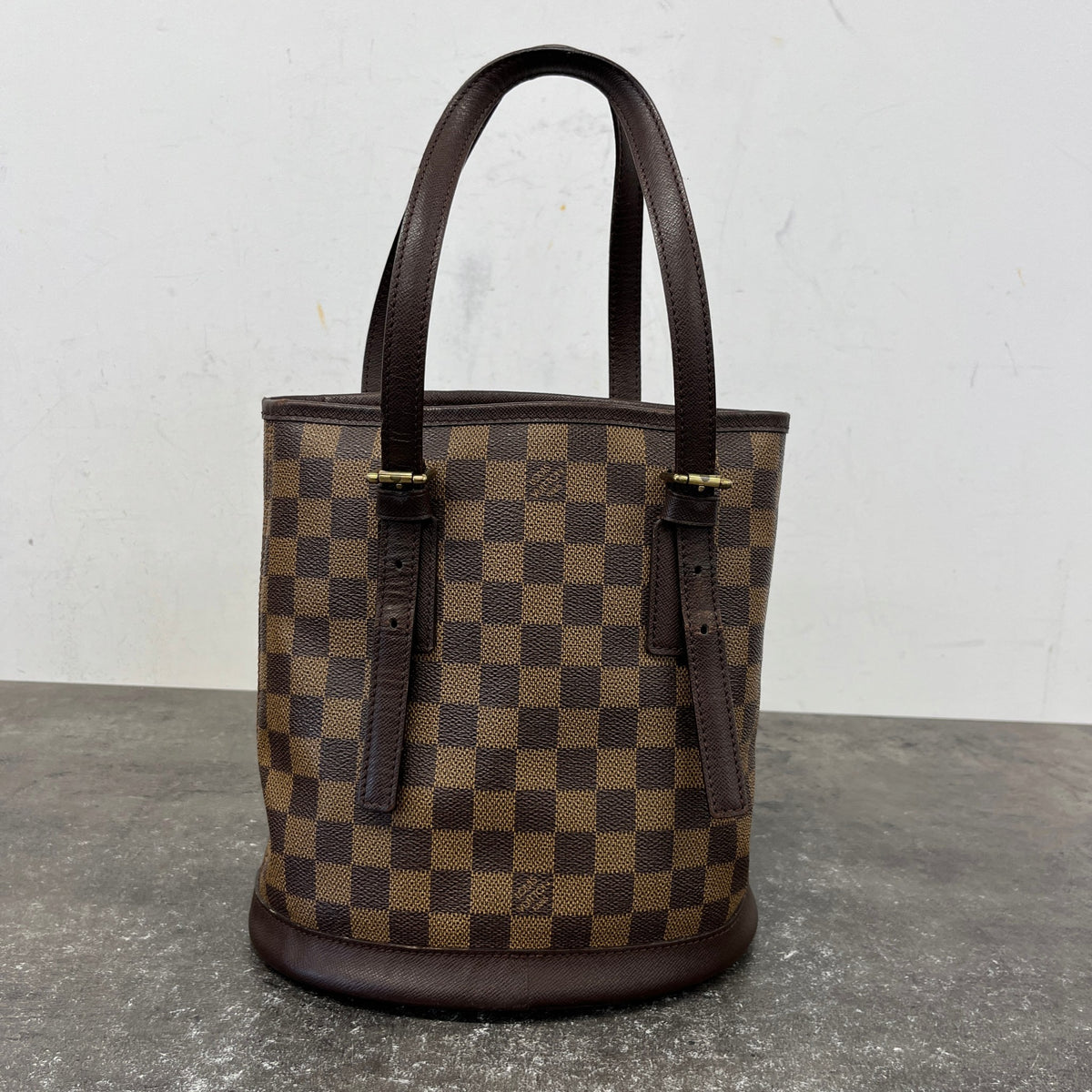 Women's Damier Ebene Marais Handbag Brown - Photo 14