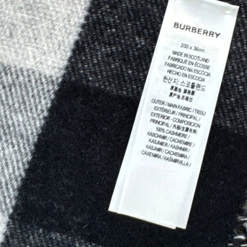 Women's Check Reversible Scarf Black