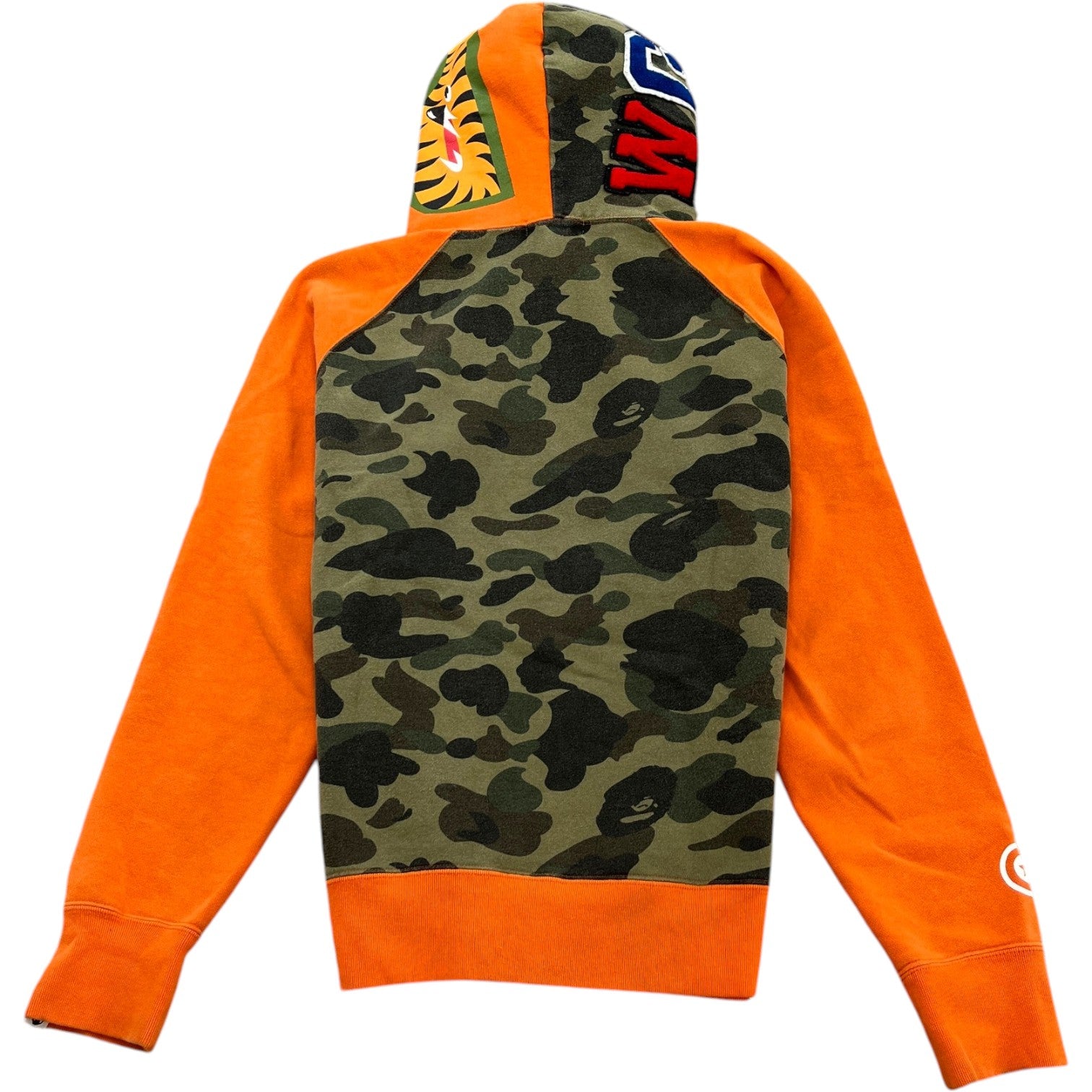 Men's Shark Hoodie Orange Size M - Photo 3