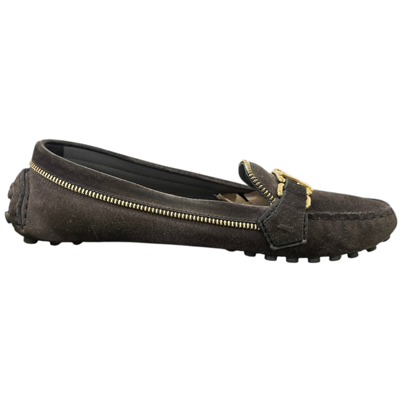 Women's Zipper Oxford Loafers Grey Size UK 4 / EU 37