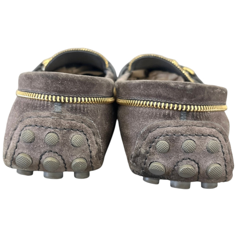 Women's Zipper Oxford Loafers Grey Size UK 4 / EU 37