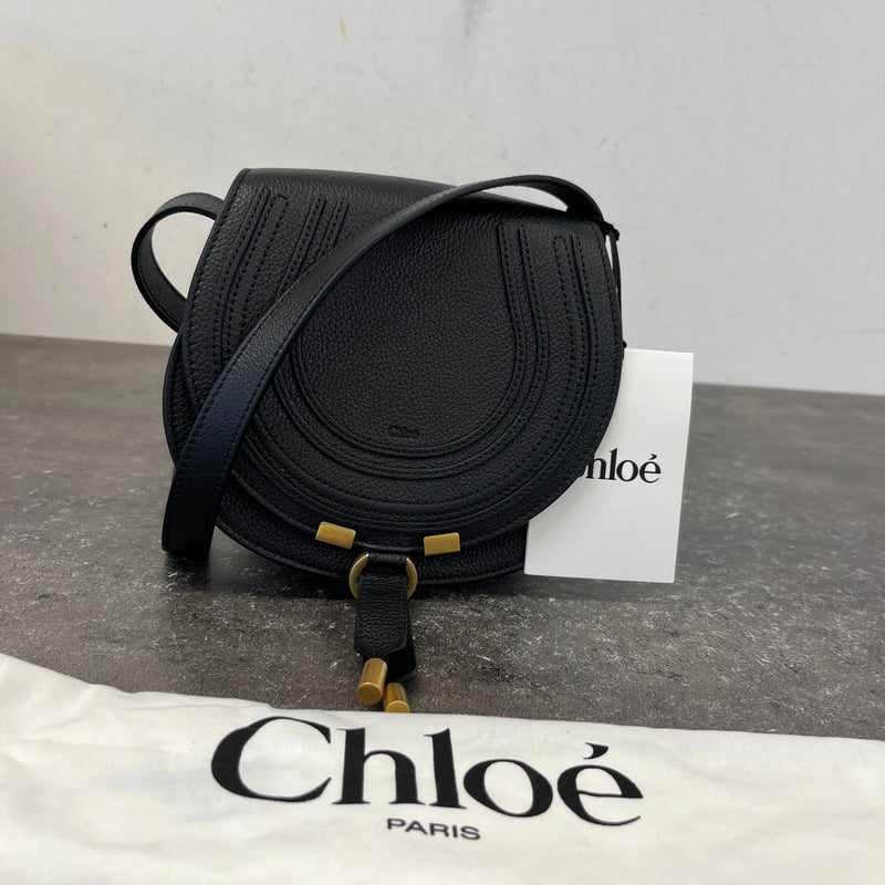 Women's Small Marcie Saddle Handbag Black