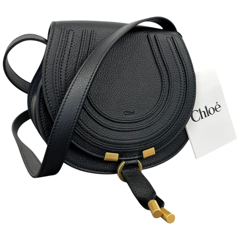 Women's Small Marcie Saddle Handbag Black
