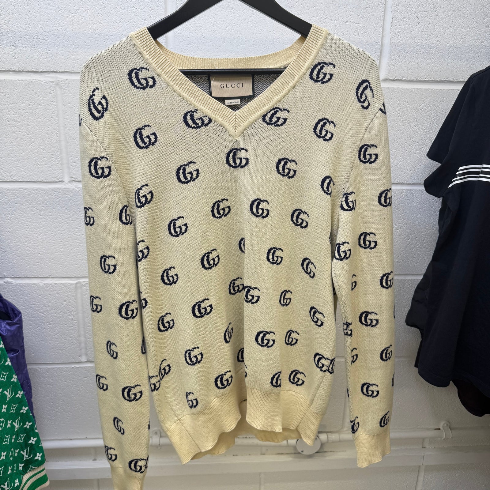 Men's Gg Supreme Jumper Beige Size S - Photo 7
