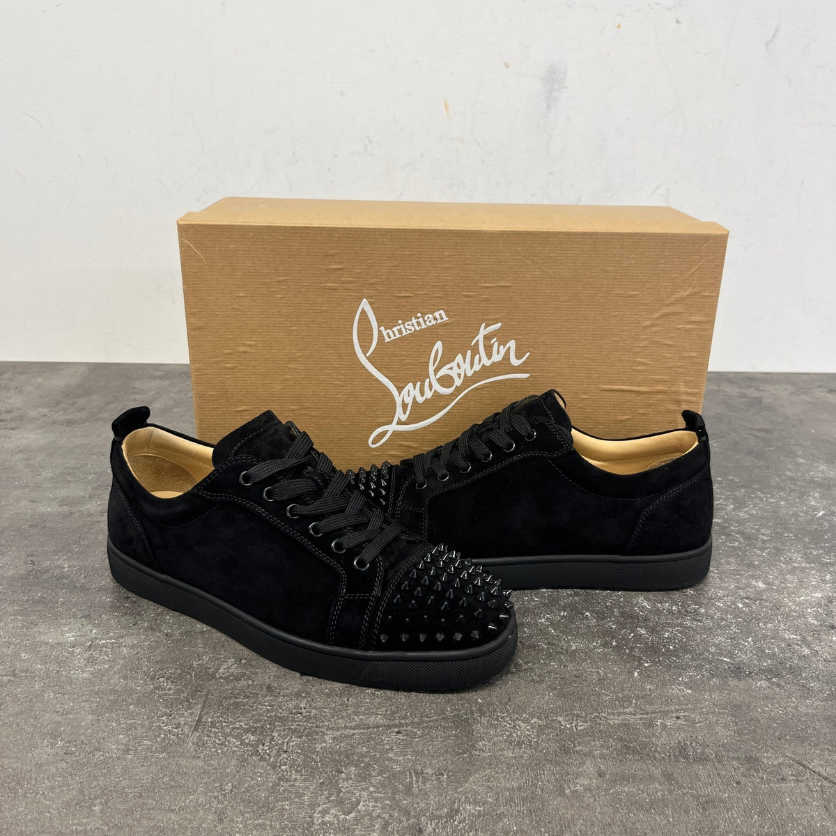 Men's Louis Junior Spikes Flat Low Trainers Black Size UK 7 / EU 41 - Photo 10