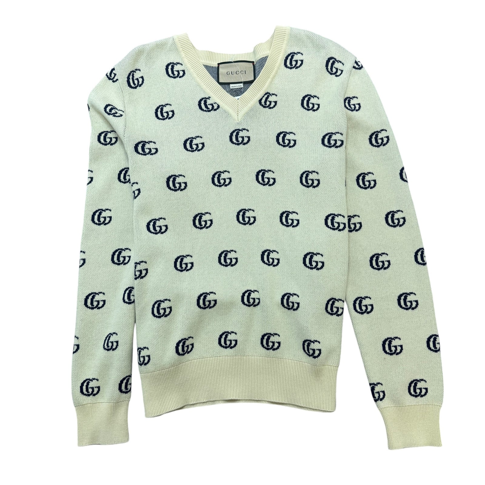 Men's Gg Supreme Jumper Beige Size S - Photo 1