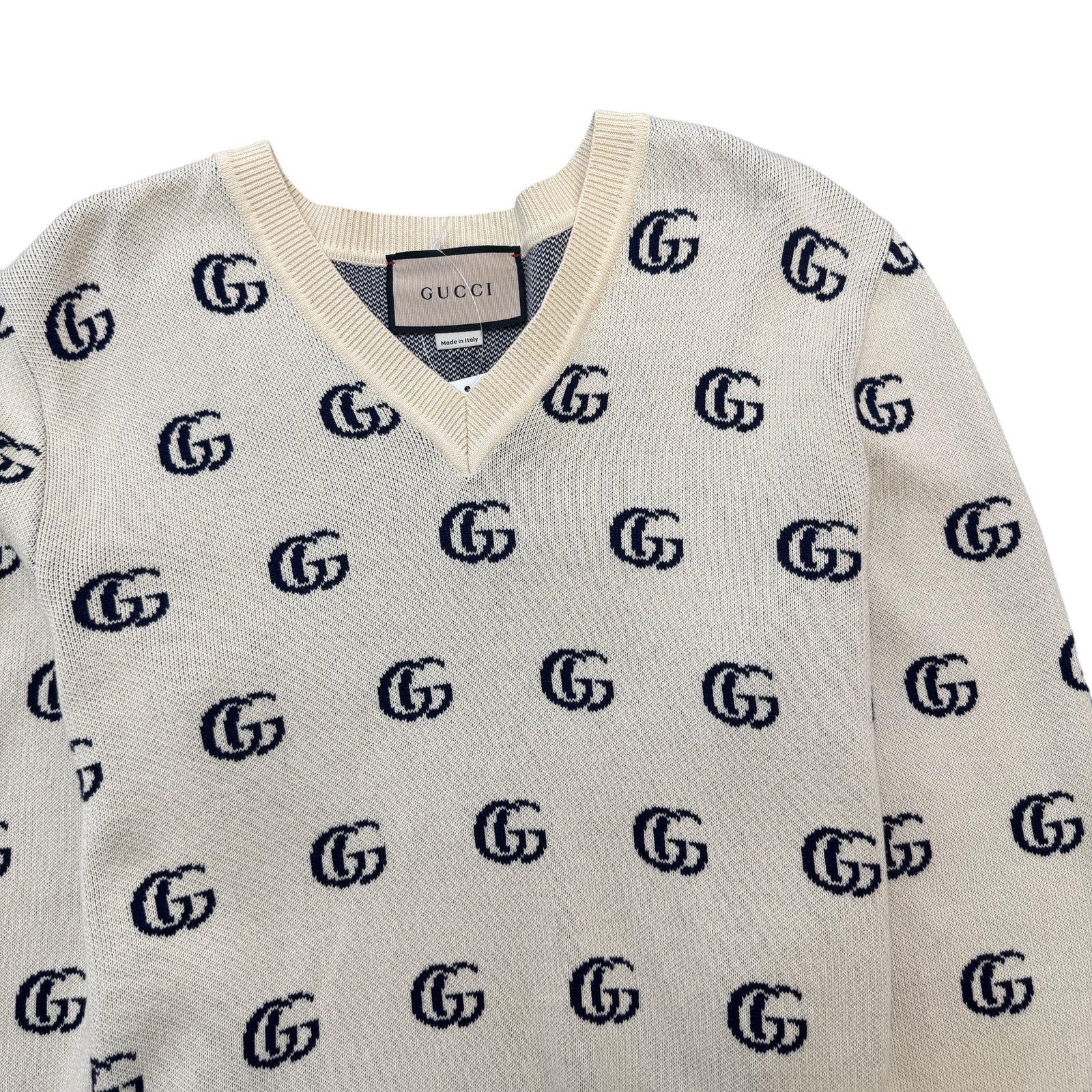 Men's Gg Supreme Jumper Beige Size S - Photo 4