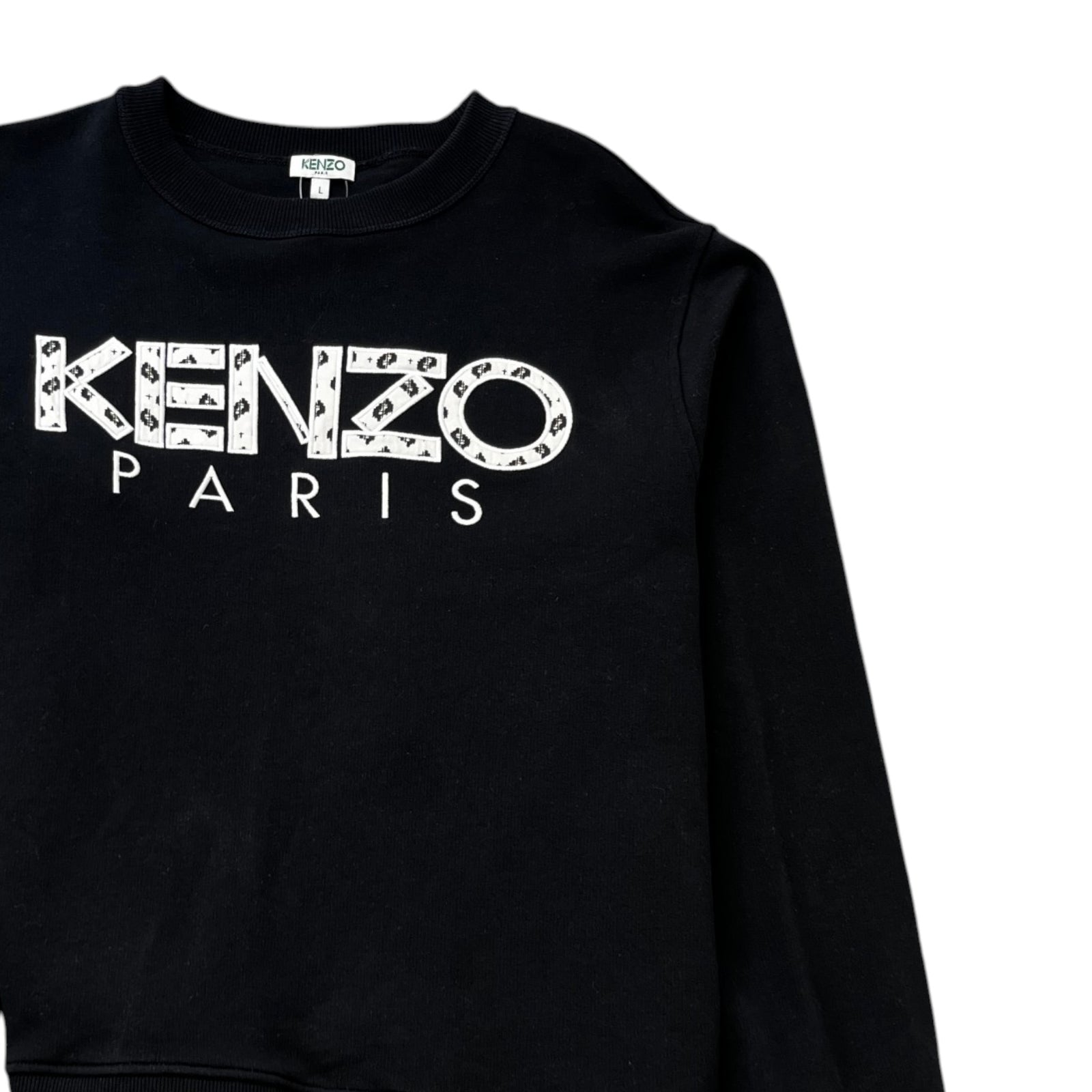 Men's Embroidered Logo Sweatshirt Black Size L - Photo 3