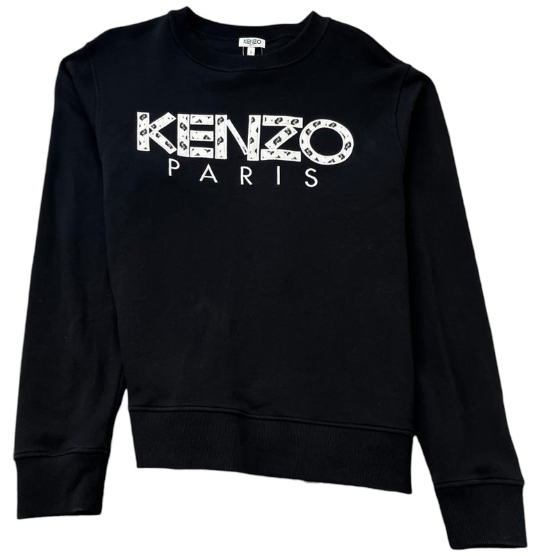 Men's Embroidered Logo Sweatshirt Black Size L