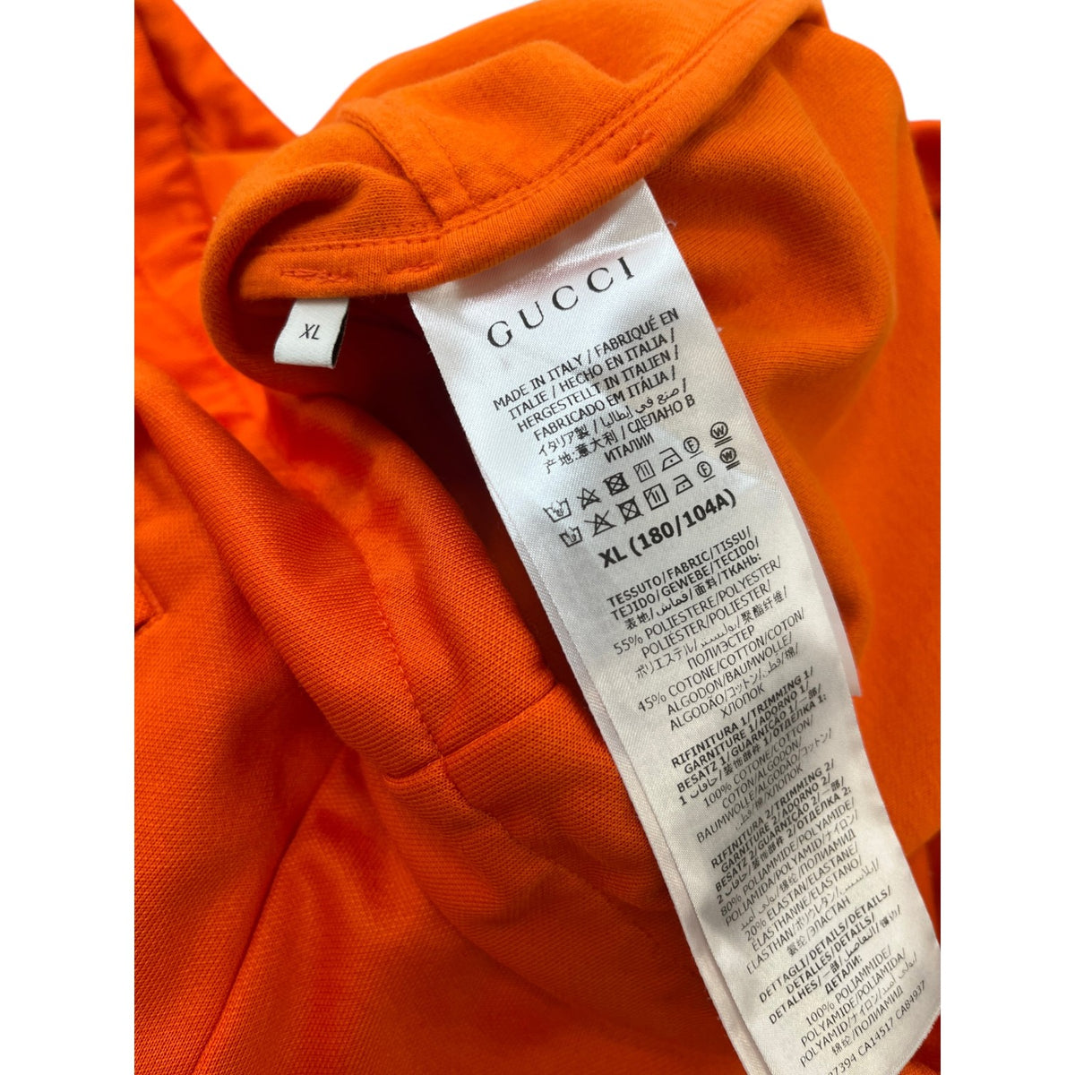 Men's GG Side Logo Jacket Orange Size XL - Photo 5