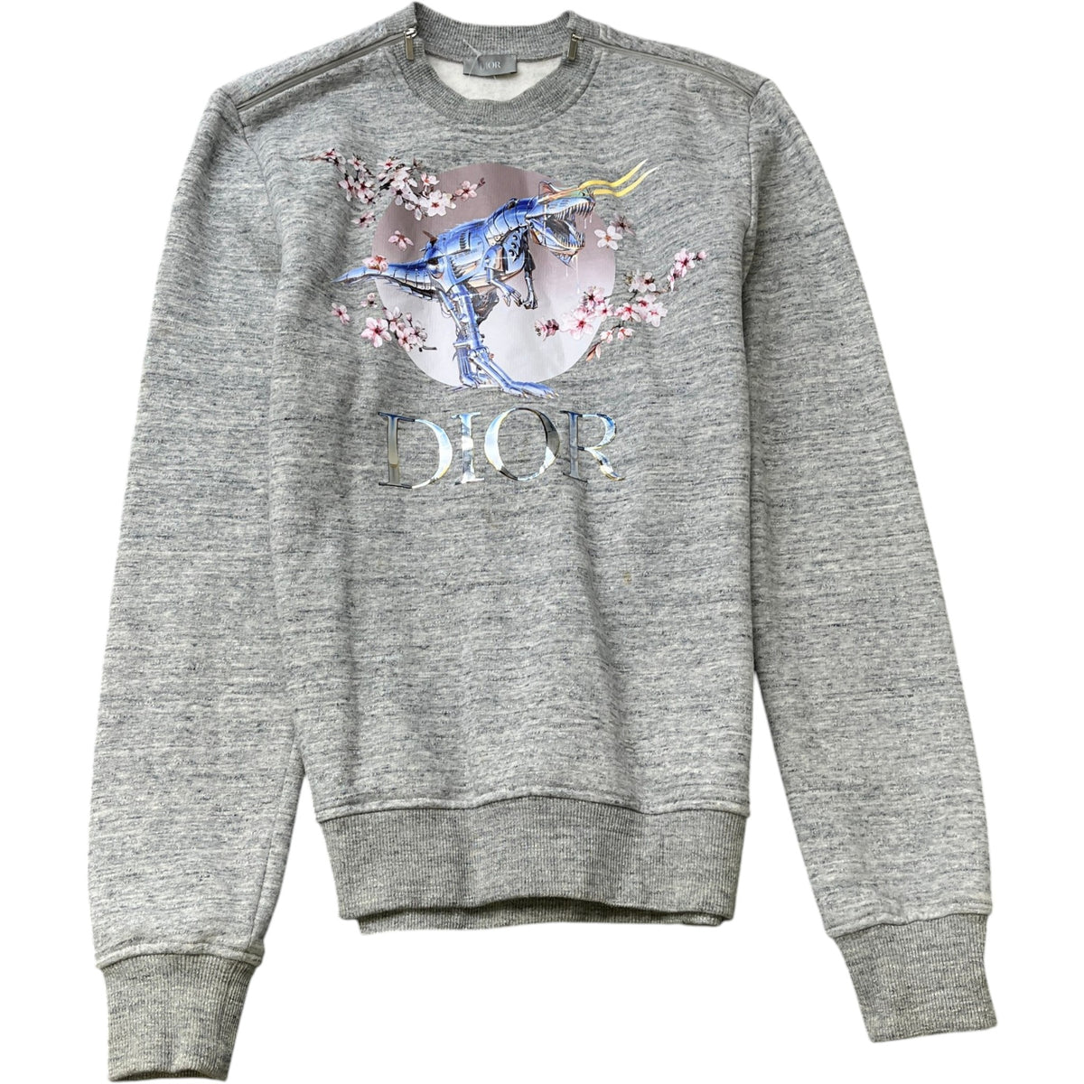 Men's x Hajime Sorayama T Rex Graphic Sweatshirt Grey Size S - Photo 1