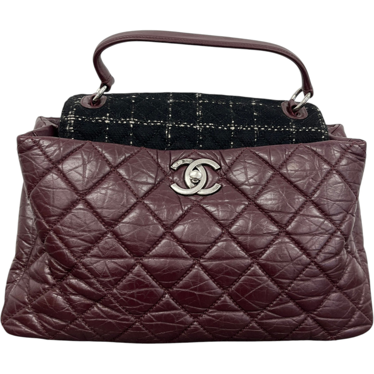 Women's Portobello Top Handle Handbag Burgundy - Photo 1