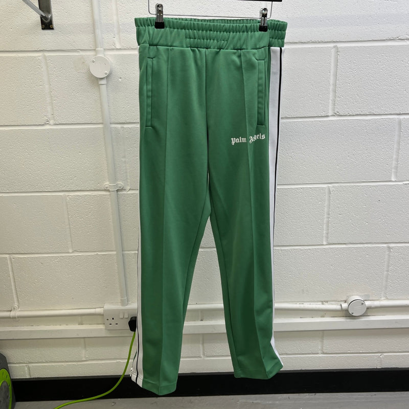 Men's Logo Print Track Joggers Green Size M