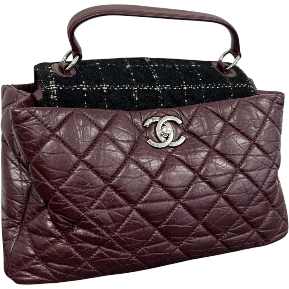 Women's Portobello Top Handle Handbag Burgundy - Photo 4