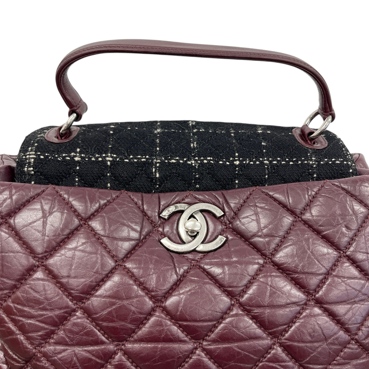 Women's Portobello Top Handle Handbag Burgundy - Photo 12