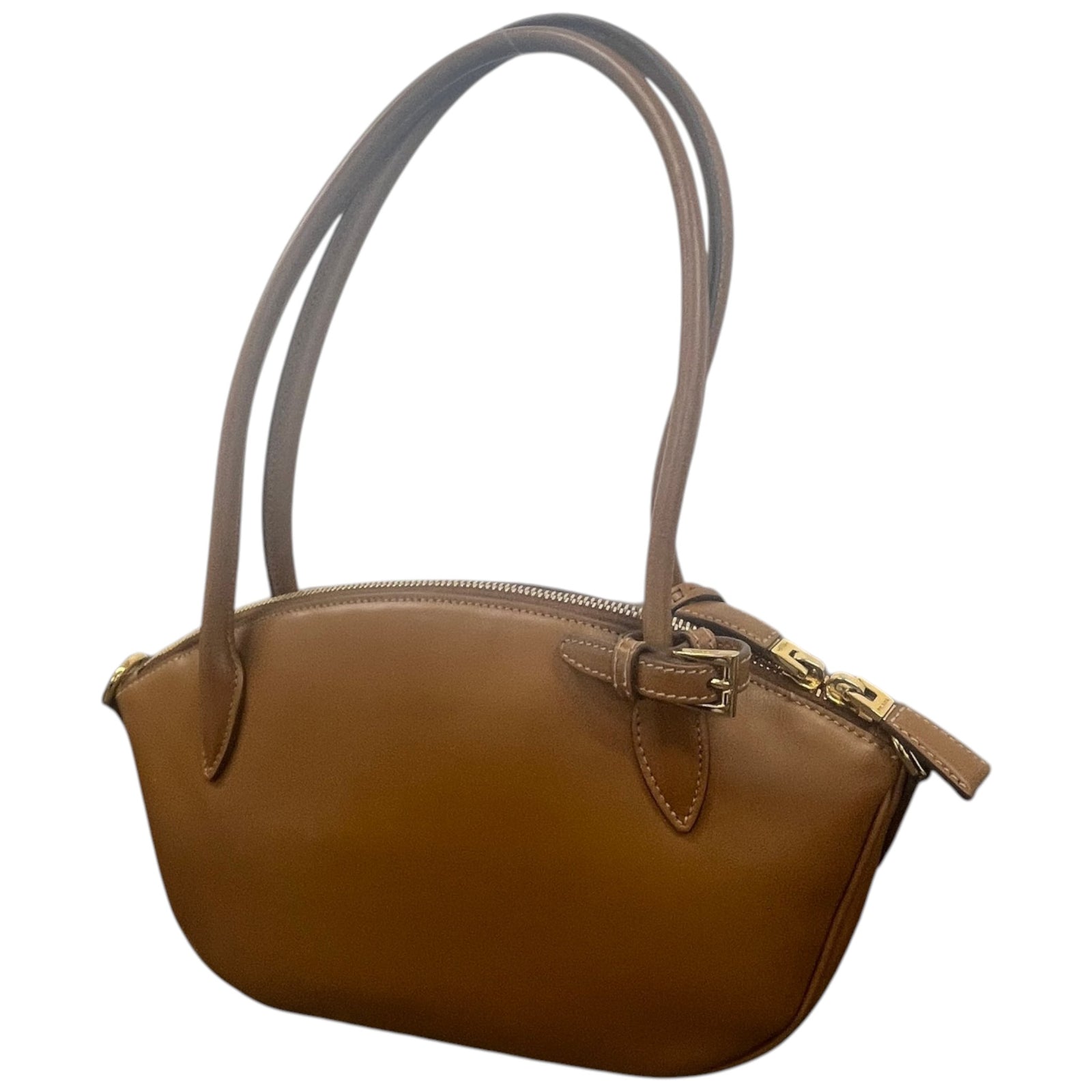 Prada Women's Plaque Logo Handbag Brown - Photo 8