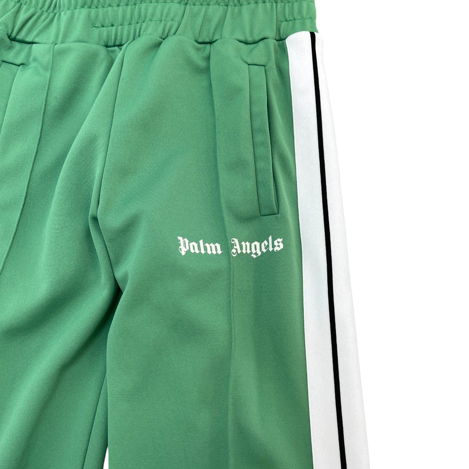 Men's Logo Print Track Joggers Green Size M - Photo 5