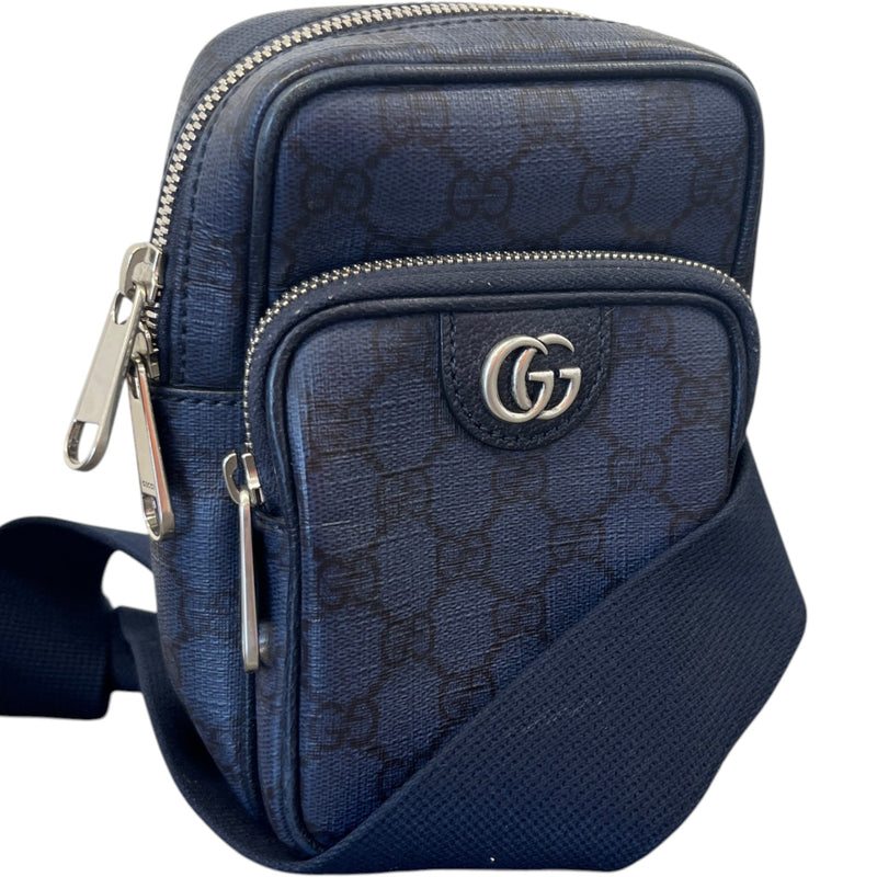 Men's Gg Supreme Mini Ophidia Messenger Bag Blue