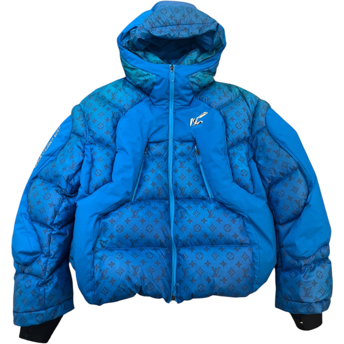 Men's 2054 Heat Reactive Monogram Down Jacket Blue Size XXL - Photo 1