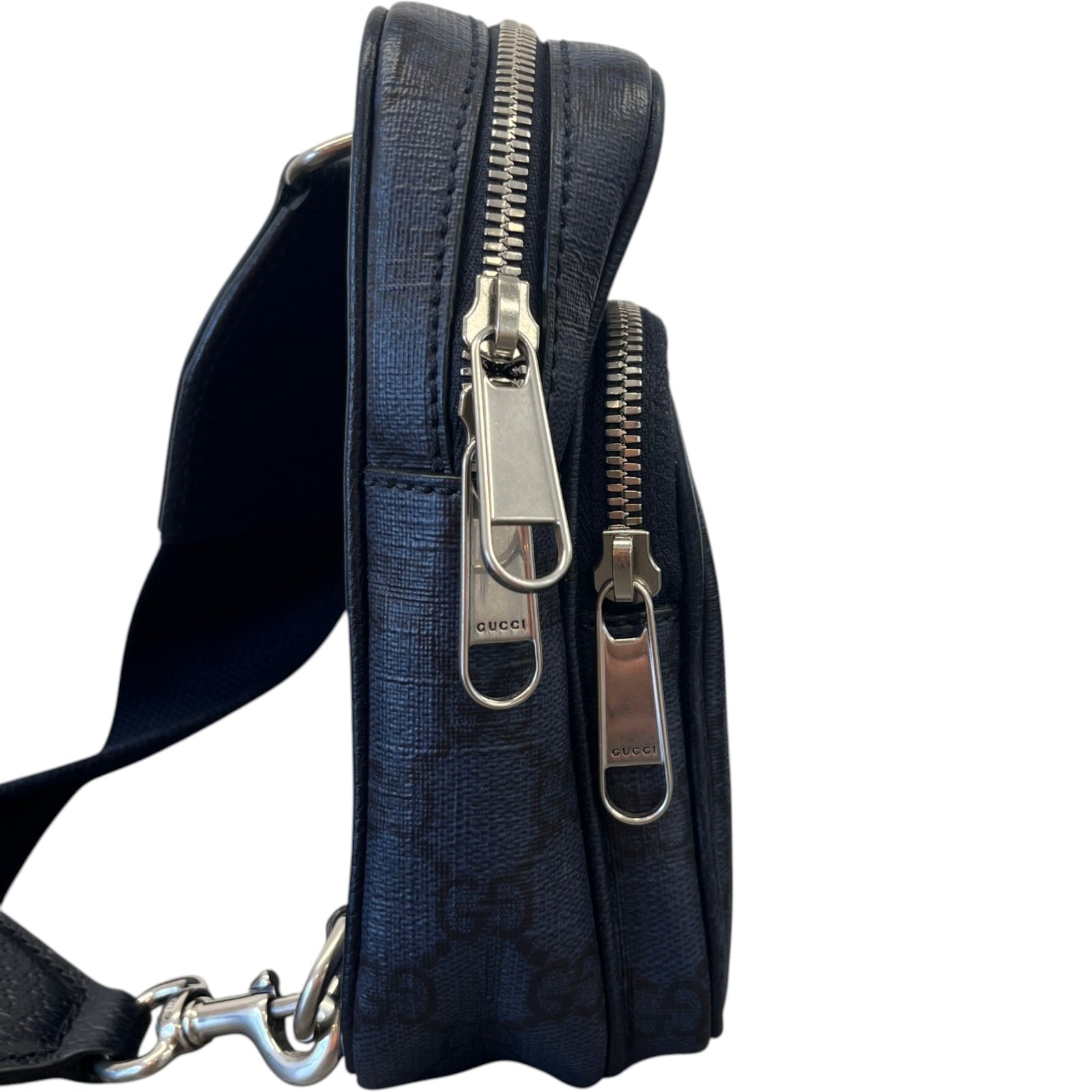 Men's Gg Supreme Mini Ophidia Messenger Bag Blue - Photo 6