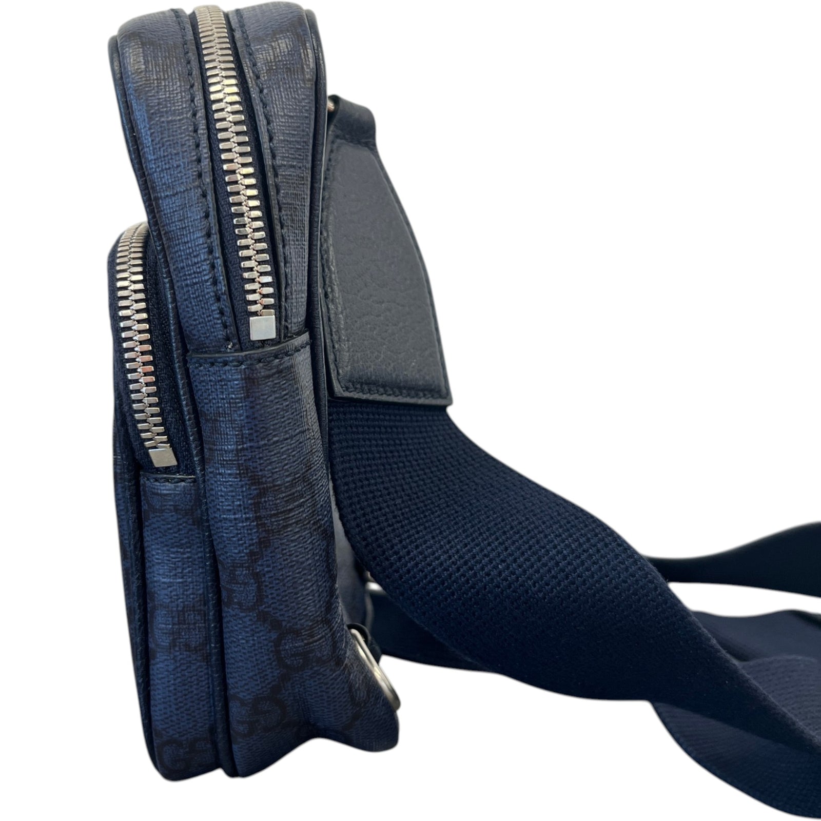 Men's Gg Supreme Mini Ophidia Messenger Bag Blue - Photo 7