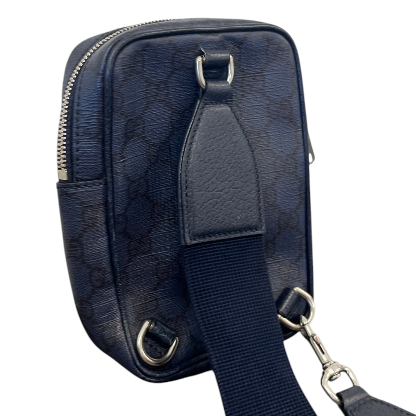 Men's Gg Supreme Mini Ophidia Messenger Bag Blue - Photo 8