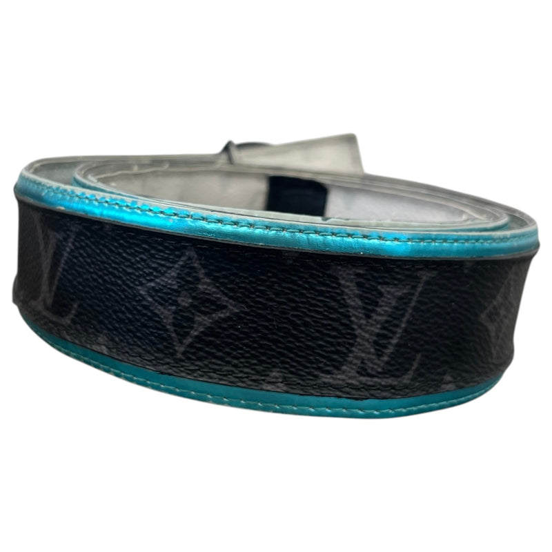 Men's Reversible LV Circle Monogram Eclipse Belt Black Size 34"