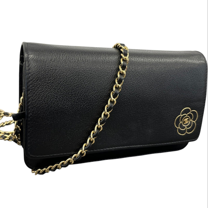 Women's Camellia Wallet On Chain Handbag Black