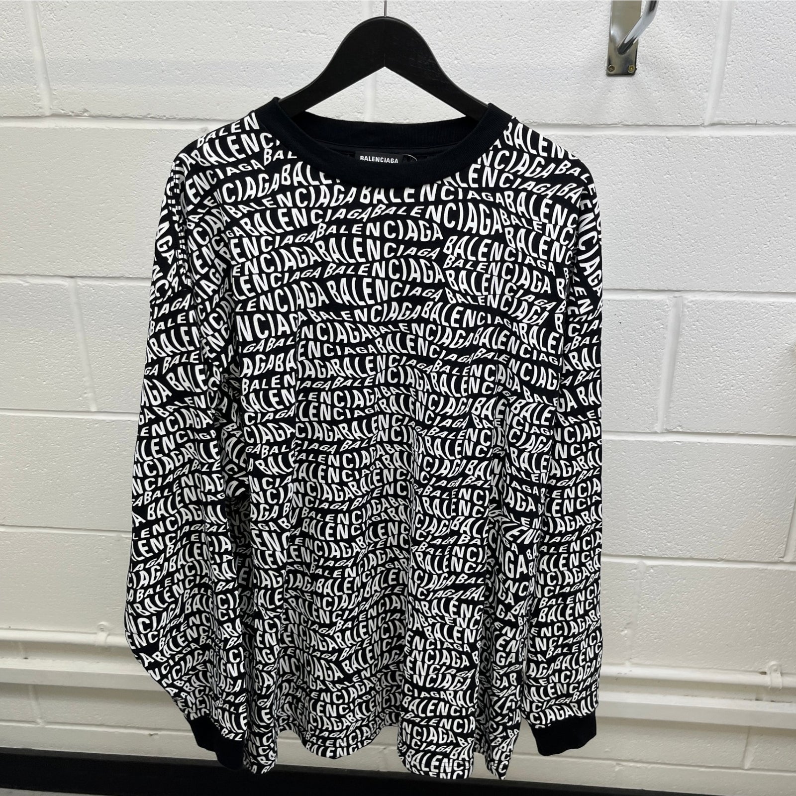 Men's Logo Print Oversized T-Shirt Black Size M - Photo 8