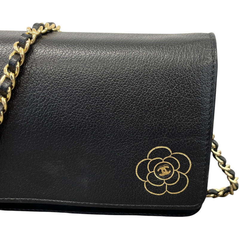 Women's Camellia Wallet On Chain Handbag Black