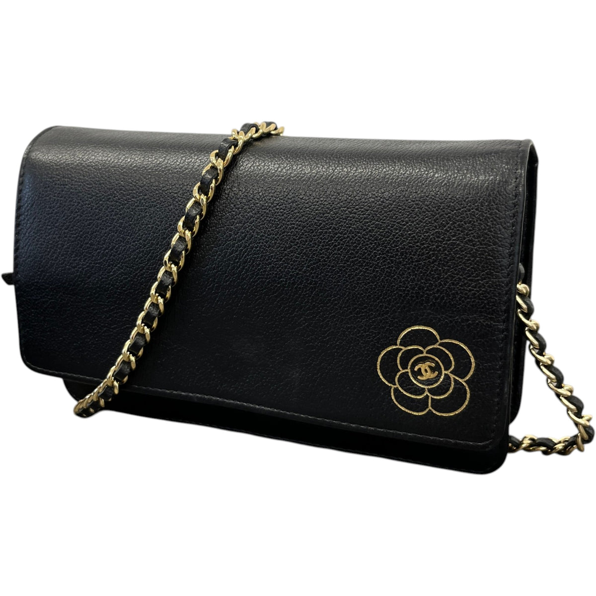 Women's Camellia Wallet On Chain Handbag Black - Photo 8