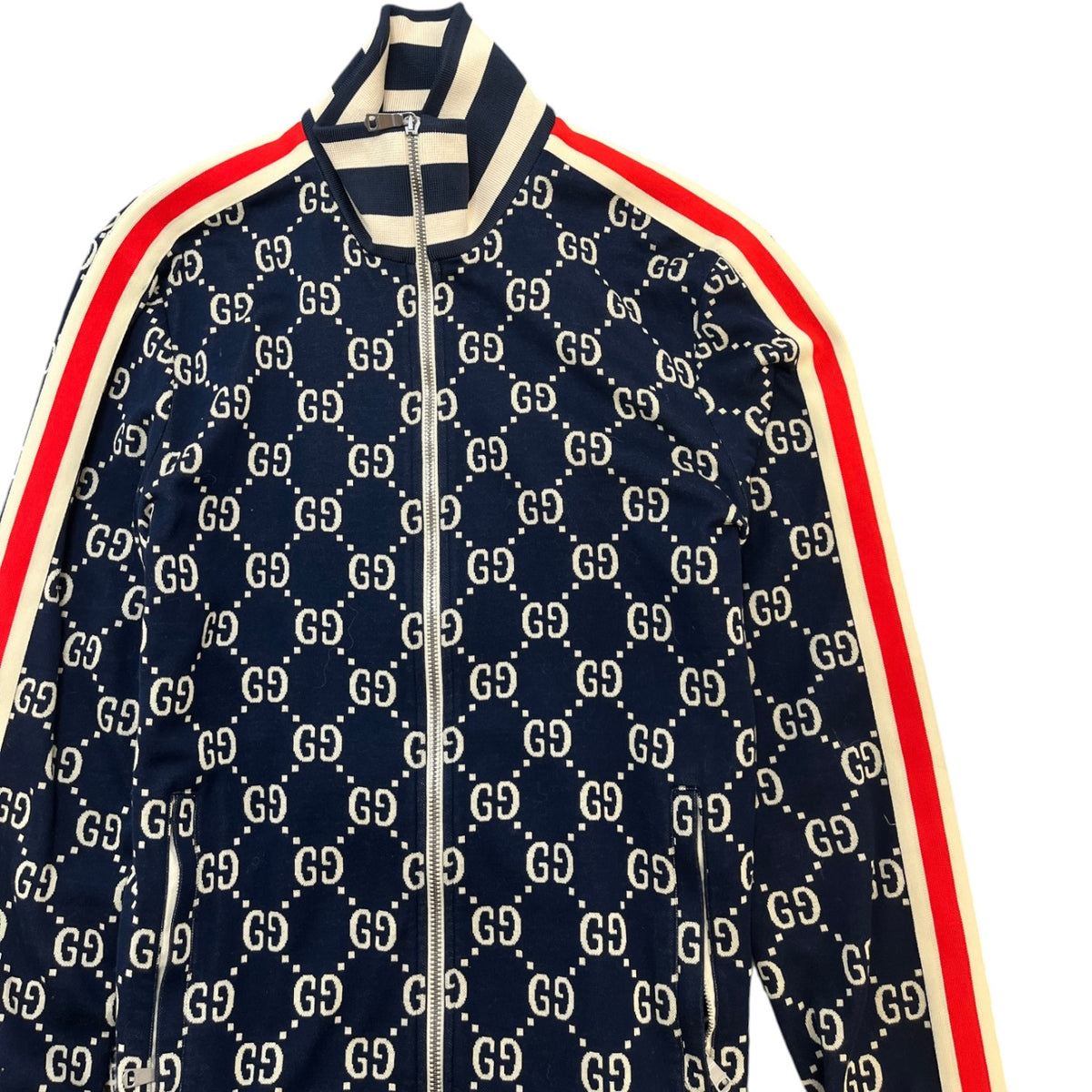 Men's GG monogram Jacket Navy Size L - Photo 4