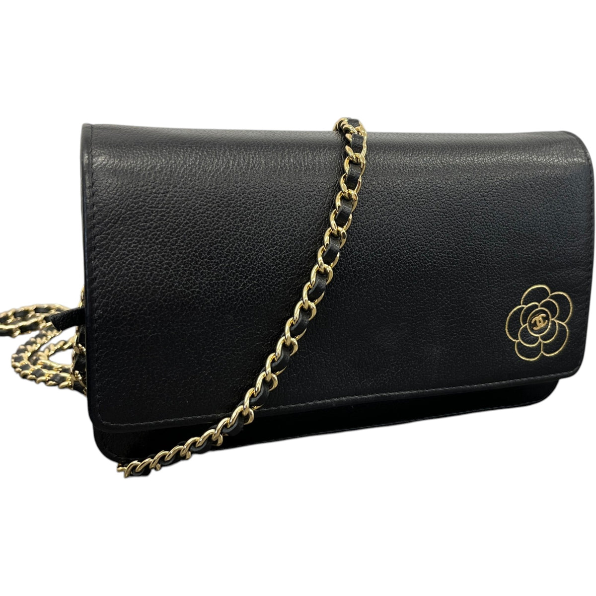 Women's Camellia Wallet On Chain Handbag Black - Photo 9