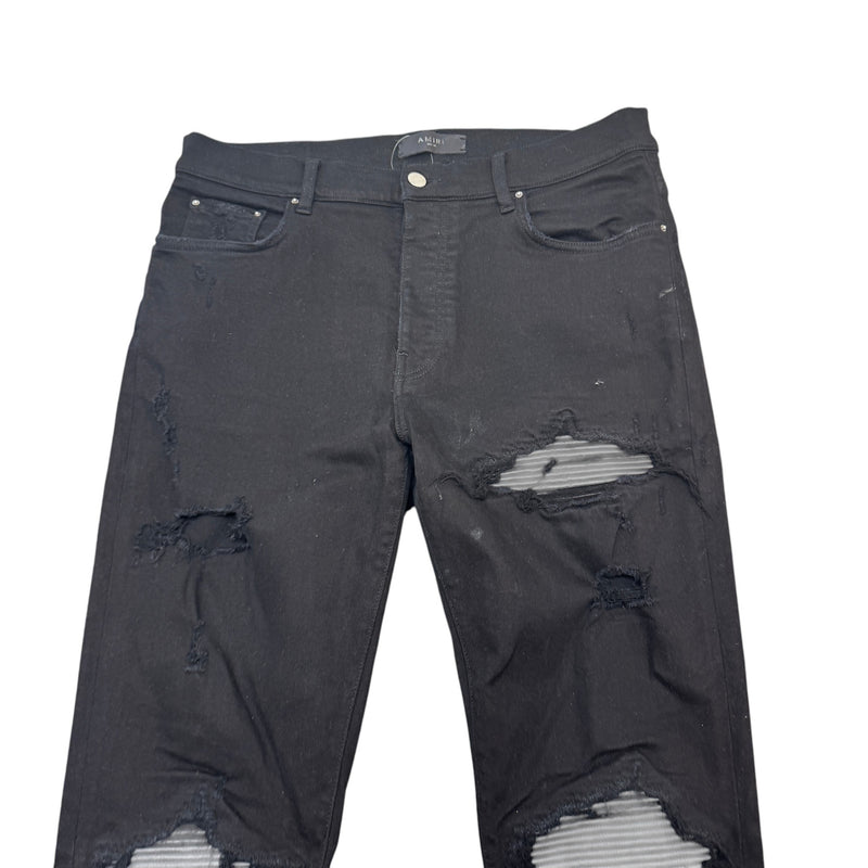 Men's Mx1 Distressed Jeans Black Size Waist 34"