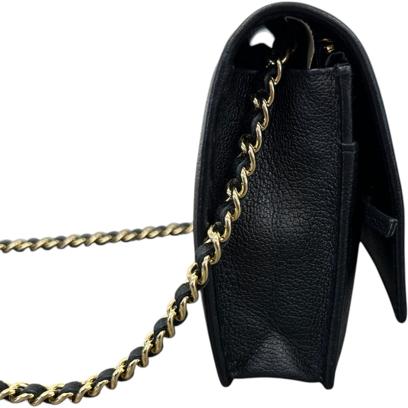 Women's Camellia Wallet On Chain Handbag Black