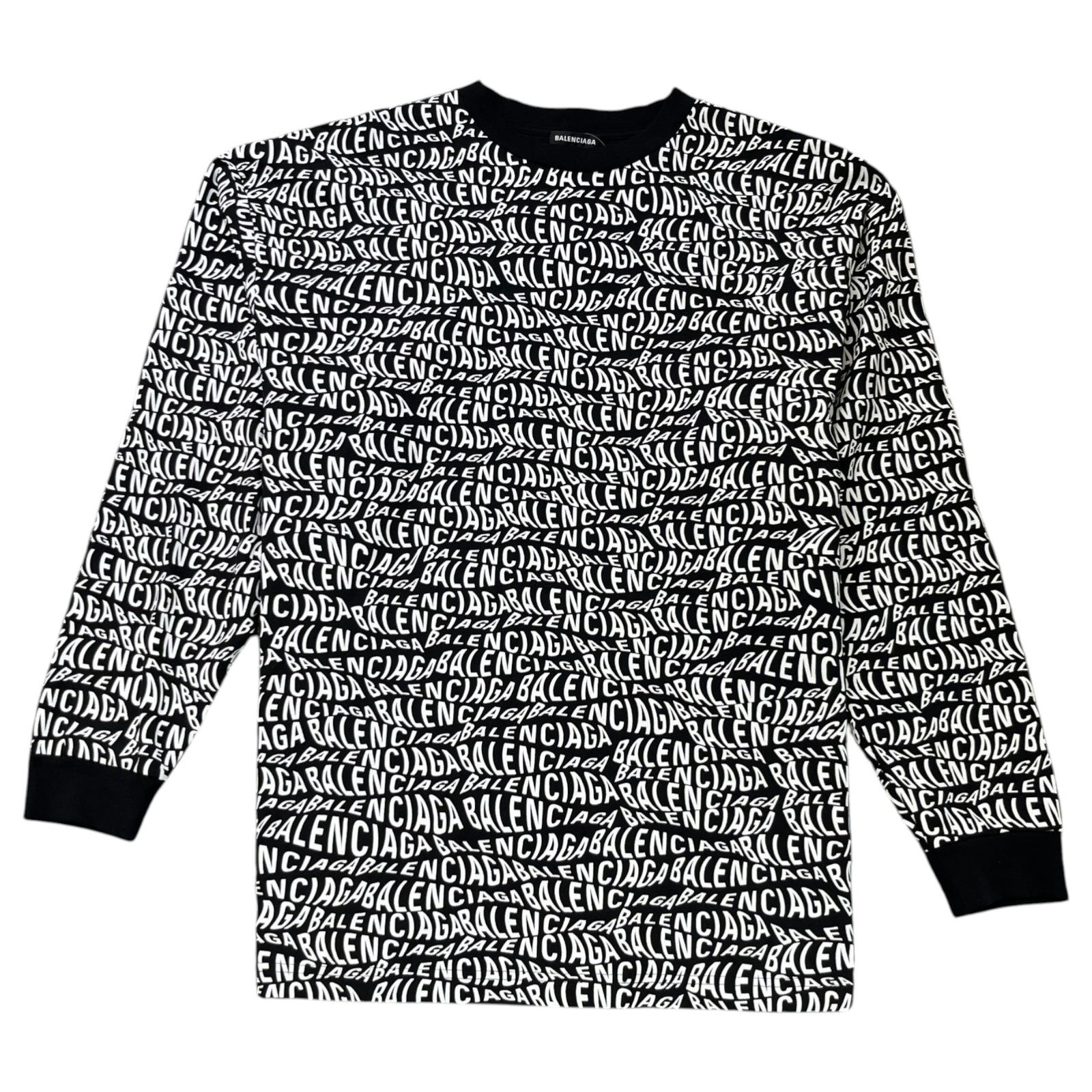 Men's Logo Print Oversized T-Shirt Black Size M - Photo 1