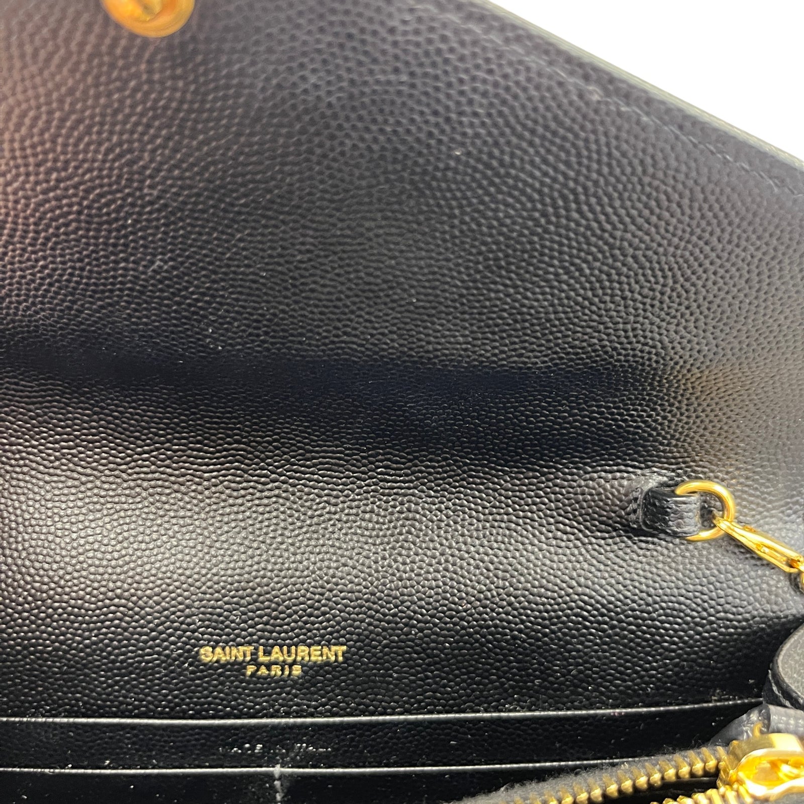 Saint Laurent Women's Cassandre Envelope Wallet On Chain Bag Black - Photo 10